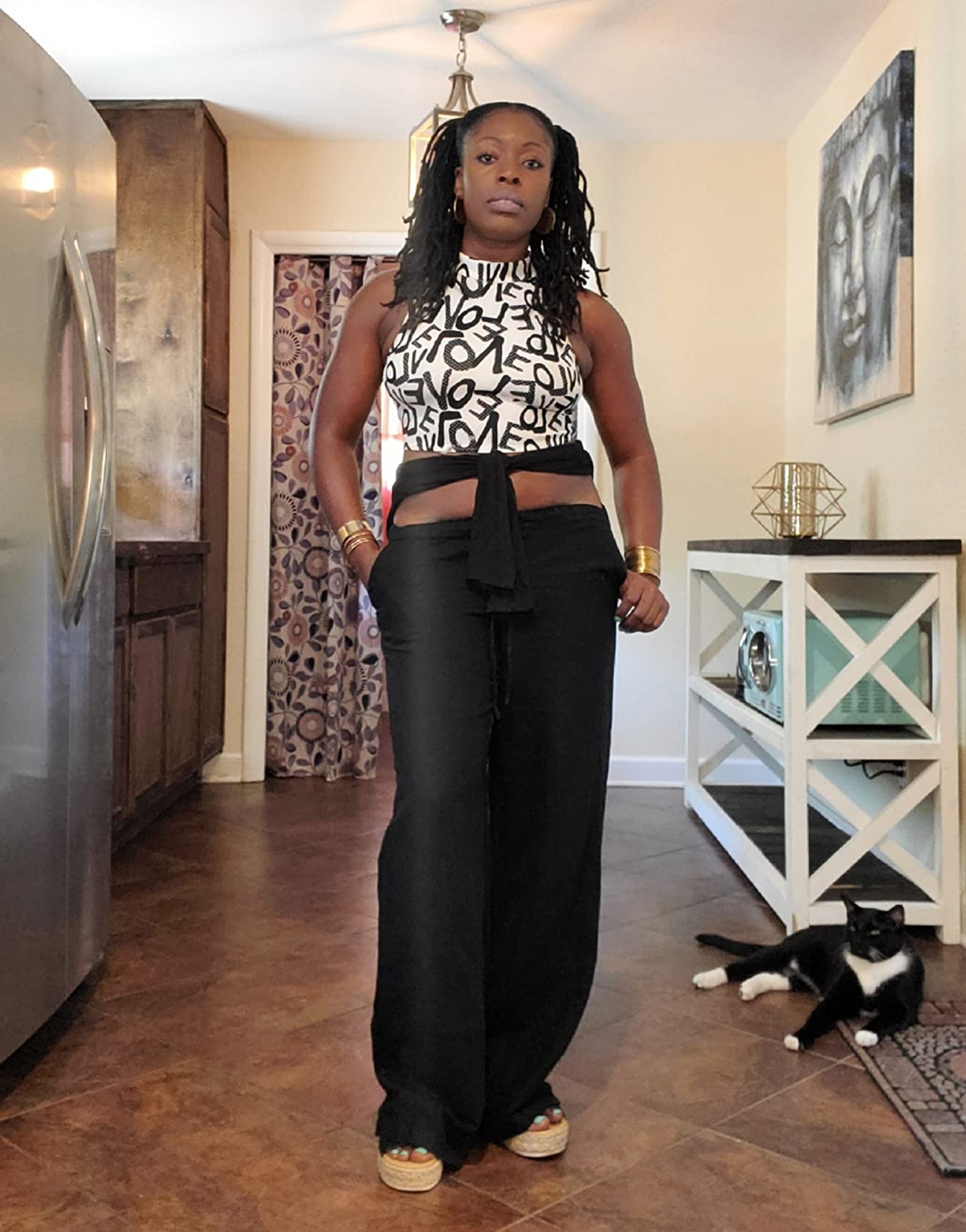 Lifestyle photo with cat
